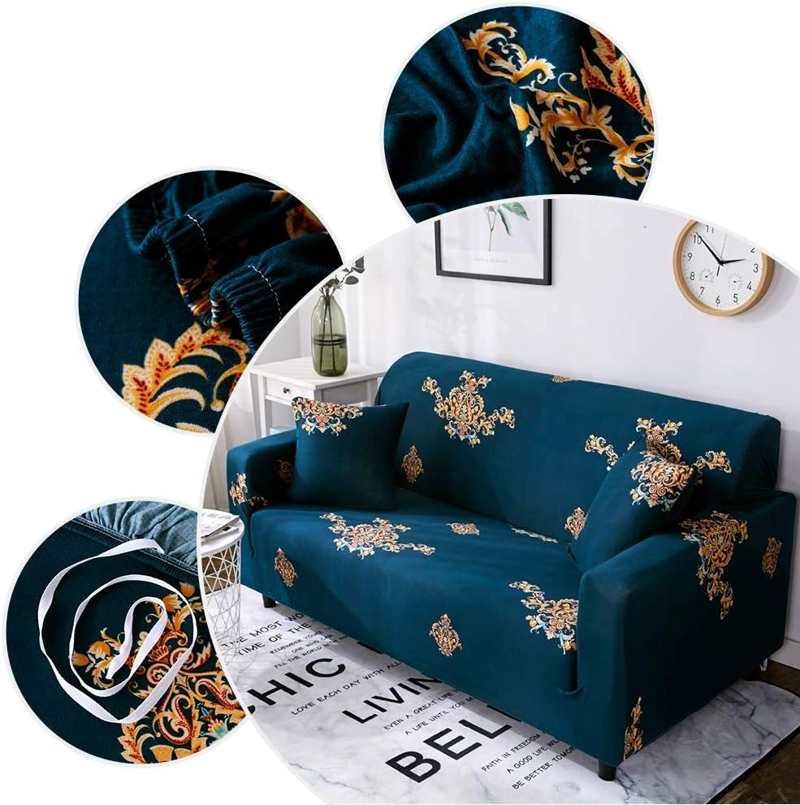 FUNDA SILLON ELASTIZADO 3 CUERPO 190CM HASTA 230CM CON DISEÑO BURDEO FLORES BLANCAS - 3