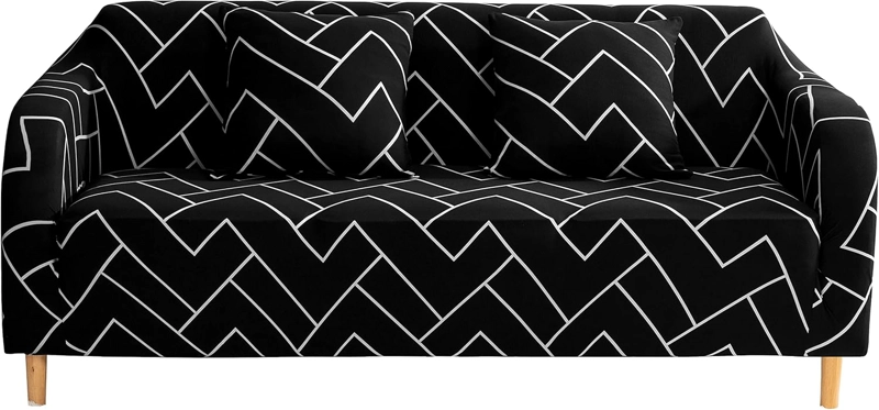 FUNDA SILLON ELASTIZADO 3 CUERPO 190CM HASTA 230CM CON DISEÑO BURDEO FLORES BLANCAS - 4