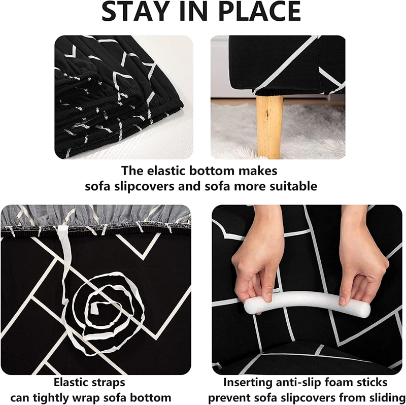 FUNDA SILLON ELASTIZADO 3 CUERPO 190CM HASTA 230CM CON DISEÑO BURDEO FLORES BLANCAS - 6
