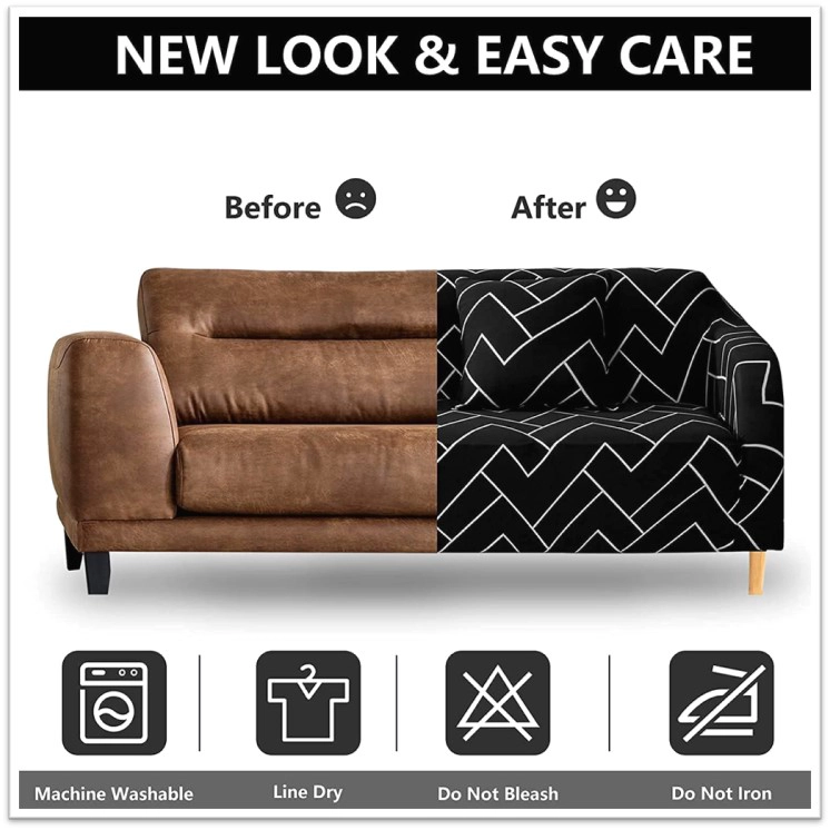 FUNDA SILLON ELASTIZADO 3 CUERPO 190CM HASTA 230CM CON DISEÑO BURDEO FLORES BLANCAS - 7