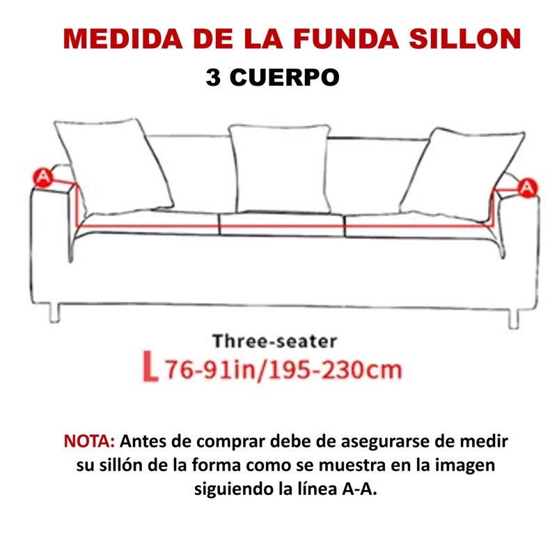FUNDA SILLON ELASTIZADO 3 CUERPO 190CM HASTA 230CM CON DISEÑO BURDEO FLORES BLANCAS - 9