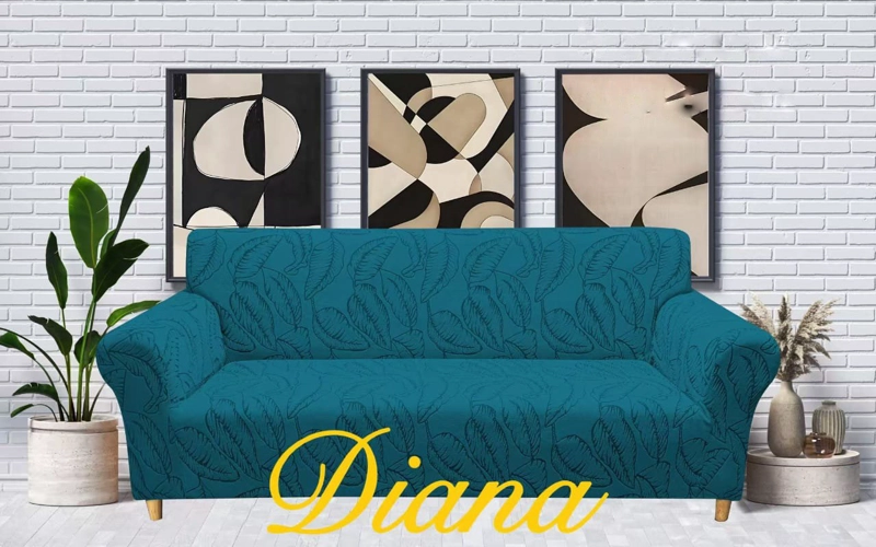 FUNDA SILLON ELASTIZADO 4 CUERPO 230CM/300CM COLOR BURDEO DISEÑO HOJAS - 1