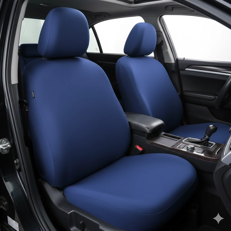 FUNDA PARA ASIENTO DE AUTO TELA LISA TAMAÑO UNIVERSAL UNICOLOR GRIS - 2