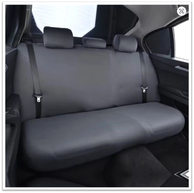 FUNDA PARA ASIENTO DE AUTO TELA LISA TAMAÑO UNIVERSAL UNICOLOR GRIS - 4