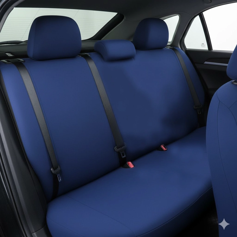 FUNDA PARA ASIENTO DE AUTO TELA LISA TAMAÑO UNIVERSAL UNICOLOR GRIS - 4