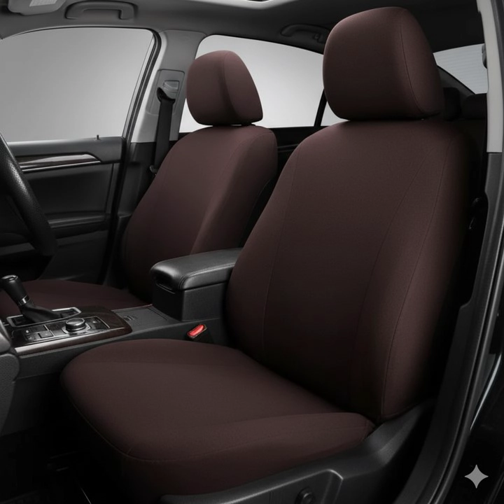 FUNDA PARA ASIENTO DE AUTO TELA LISA TAMAÑO UNIVERSAL UNICOLOR GRIS - 4