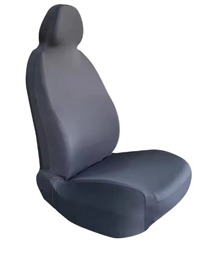 FUNDA PARA ASIENTO DE AUTO TELA LISA TAMAÑO UNIVERSAL UNICOLOR GRIS - 5