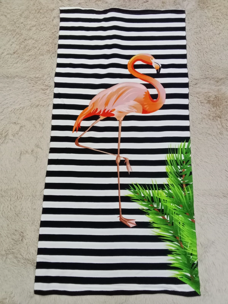 TOALLA DE PLAYA Y PISCINA DE MICROFIBRA SECADO RAPIDO Y CON DISEÑO AUTO FLORES 75X150CM - 1