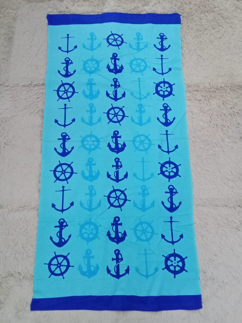 TOALLA DE PLAYA Y PISCINA DE MICROFIBRA SECADO RAPIDO Y CON DISEÑO AUTO FLORES 75X150CM - 1