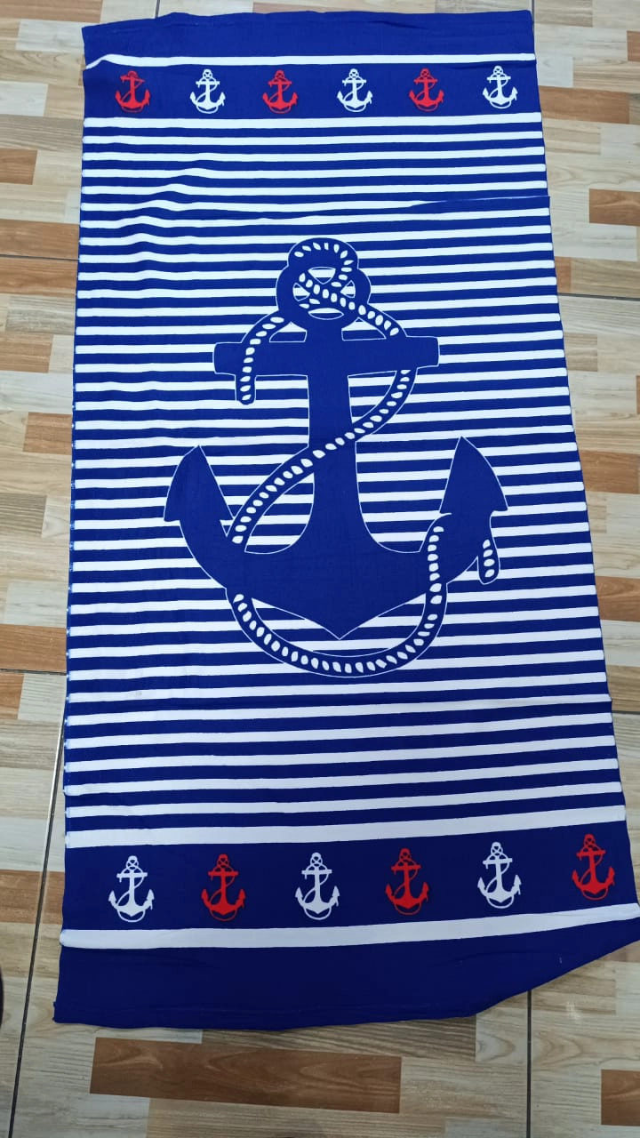 TOALLA DE PLAYA Y PISCINA DE MICROFIBRA SECADO RAPIDO Y CON DISEÑO AUTO FLORES 75X150CM - 1