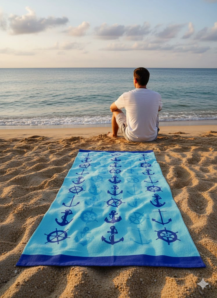 TOALLA DE PLAYA Y PISCINA DE MICROFIBRA SECADO RAPIDO Y CON DISEÑO AUTO FLORES 75X150CM - 2