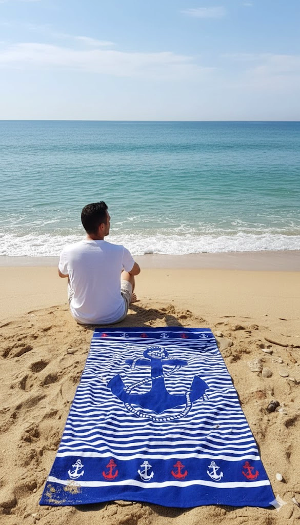 TOALLA DE PLAYA Y PISCINA DE MICROFIBRA SECADO RAPIDO Y CON DISEÑO AUTO FLORES 75X150CM - 2