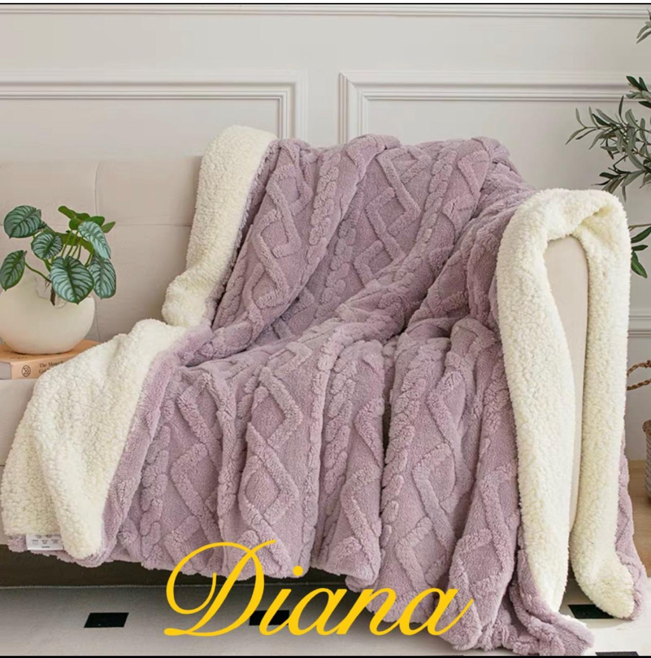 FRAZADA TRENZADAS CON CHIPORRO TAMAÑO KING 210CM X 230CM UNICOLOR GRIS OSCURO - 1