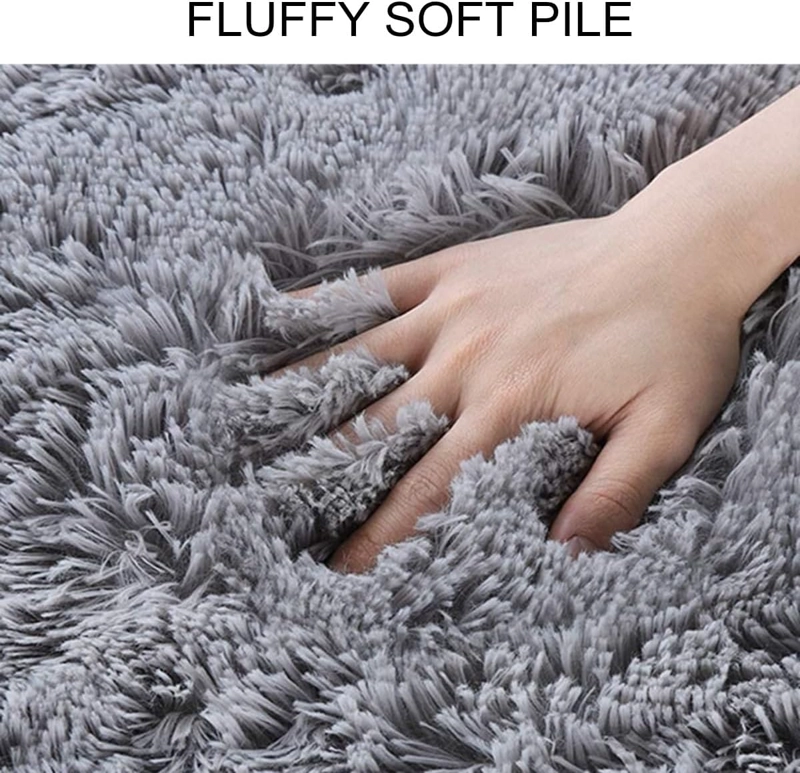 ALFOMBRA PELUDA DE ENTRADA O BAJADA DE CAMA TIPO SHAGGY 50CM X 80CM UNICOLOR TURQUESA - 2