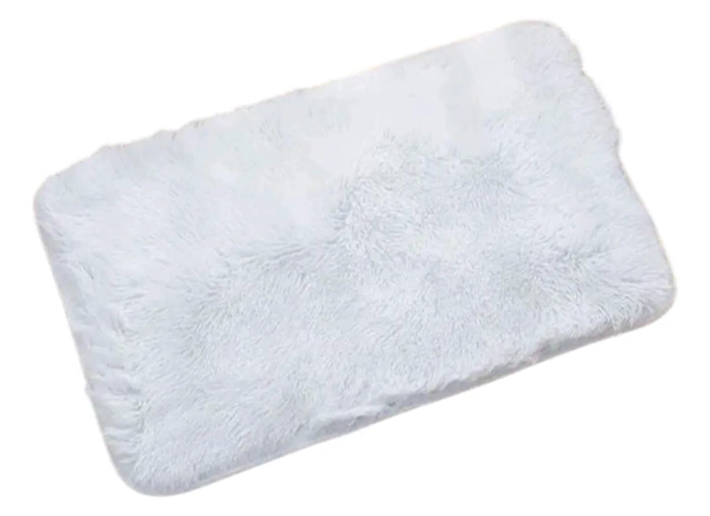 ALFOMBRA PELUDA DE ENTRADA O BAJADA DE CAMA TIPO SHAGGY 50CM X 80CM UNICOLOR TURQUESA - 5