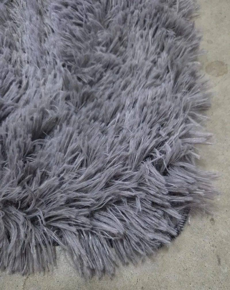 ALFOMBRA PELUDA DE ENTRADA O BAJADA DE CAMA TIPO SHAGGY 50CM X 80CM UNICOLOR TURQUESA - 7