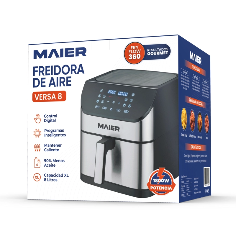 FREIDORA DE AIRE MAIER DIGITAL XL 8 LITROS VERSA 8 - 9