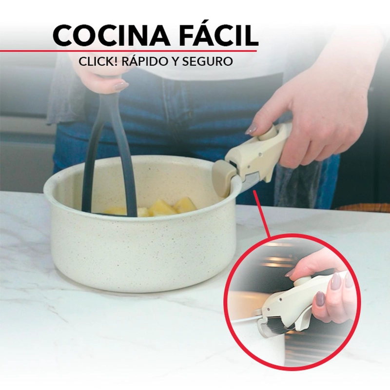 BATERÍA DE COCINA ANTIADHERENTE GRANITO 11 PIEZAS INFINI - 7