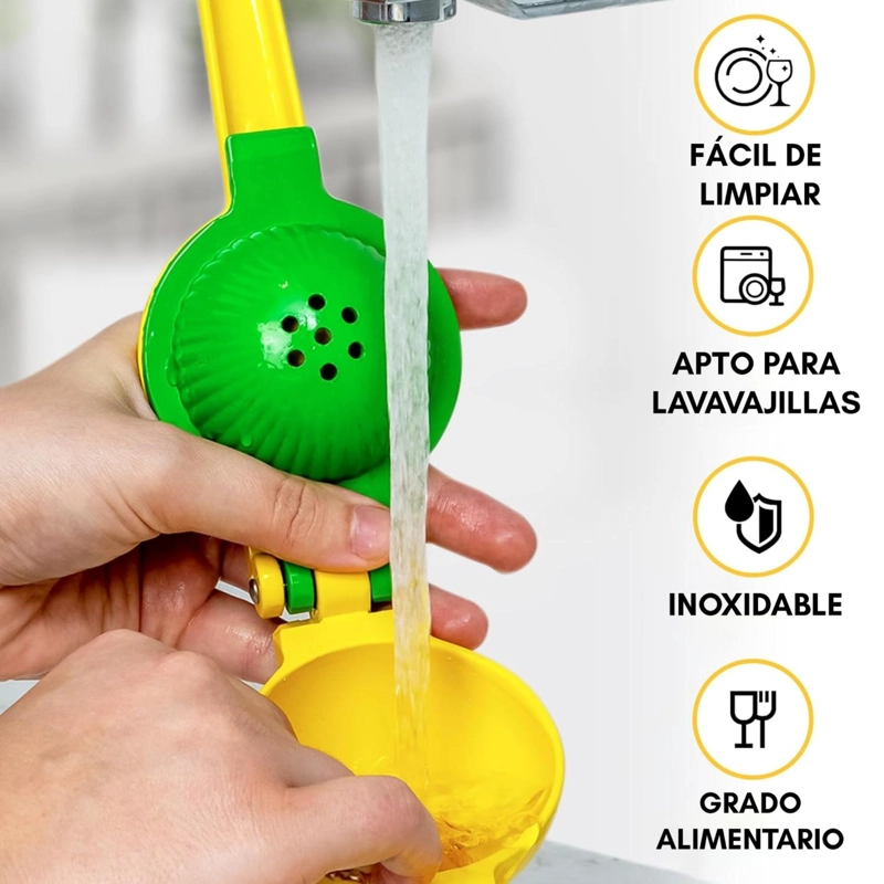 EXPRIMIDOR PRENSA MANUAL DE LIMON 2-EN-1 DE ACERO HAUSSEN - 2