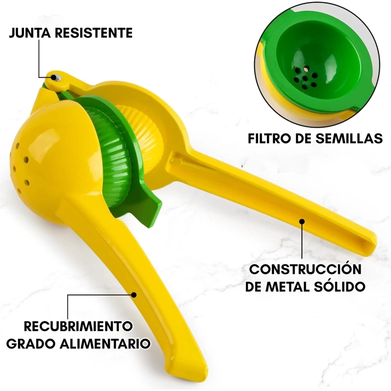 EXPRIMIDOR PRENSA MANUAL DE LIMON 2-EN-1 DE ACERO HAUSSEN - 5