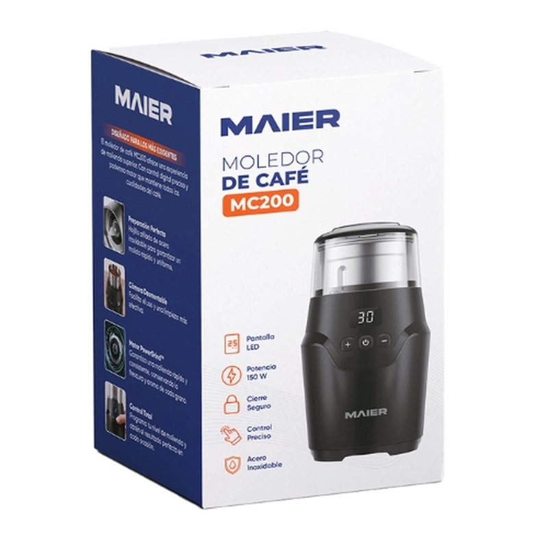 MOLINILLO ELE CTRICO DE CAFE Y GRANOS MOLEDOR MAIER MC200 - 8