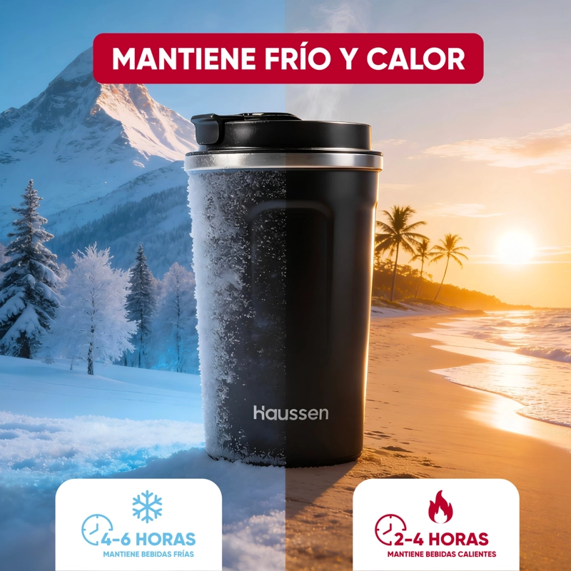 MUG TE RMICO ACERO INOX HAUSSEN 380 ML INDICADOR TEMPERATURA - 8