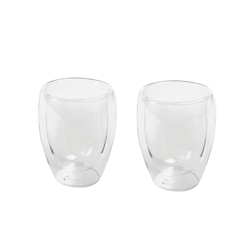 SET 2 VASOS TAZA DOBLE PARED CAFE  CAPUCHINO 350ML HAUSSEN - 1