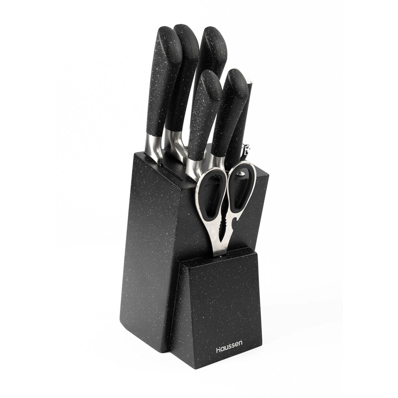 TACO CUCHILLOS ACERO CON TIJERA Y PELADOR INFINI SET 8 PCS - 1