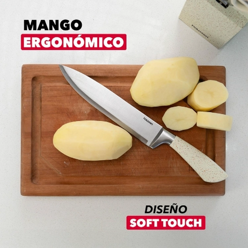TACO CUCHILLOS ACERO CON TIJERA Y PELADOR INFINI SET 8 PCS - 5