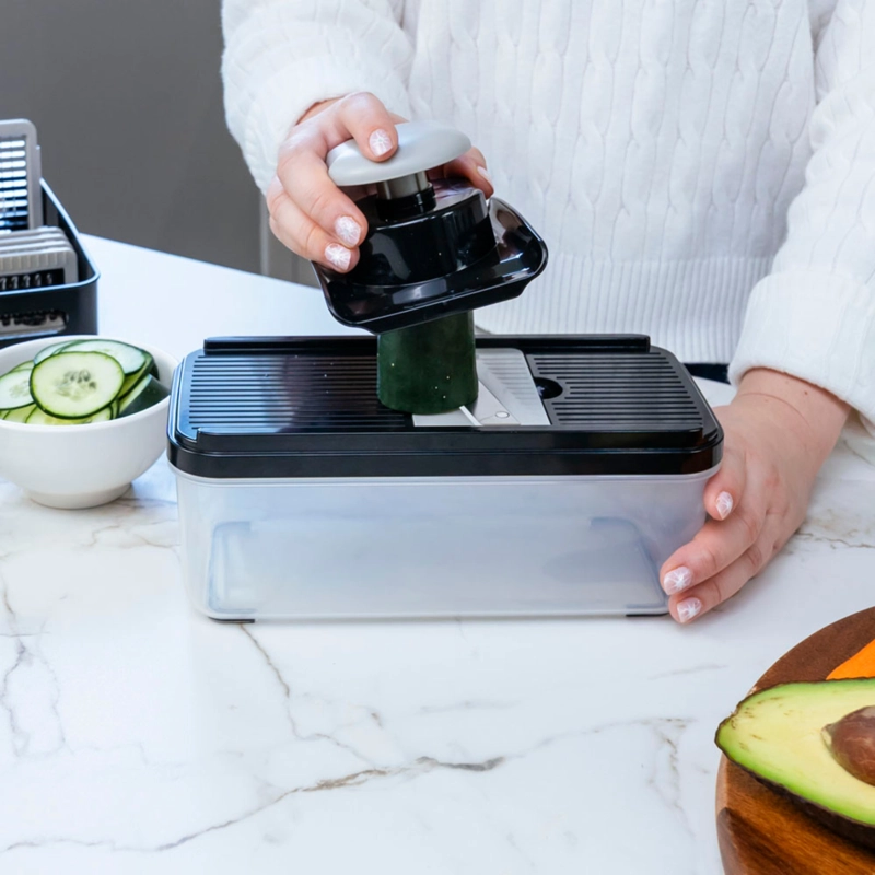 RALLADOR PICADOR CORTADOR FRUTAS VERDURAS MULTIUSO QUICKCHOP PRO - 4
