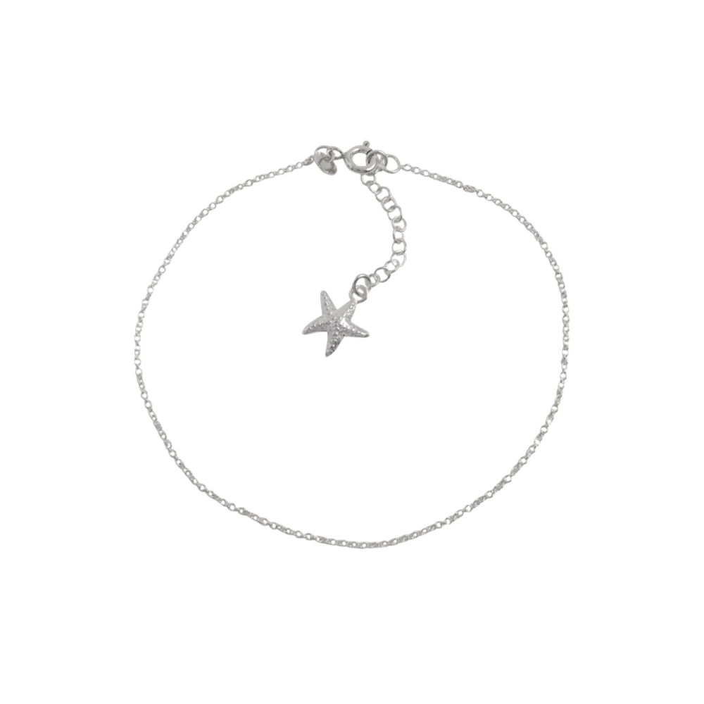 TOBILLERA FERSHOP CADENA LISA ROLO CON ESTRELLA PLATA 925 - 1