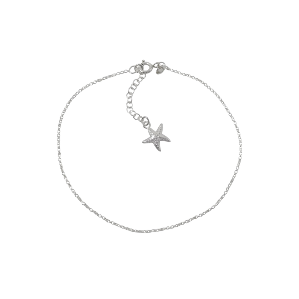 TOBILLERA FERSHOP CADENA LISA ROLO CON ESTRELLA PLATA 925 - 2