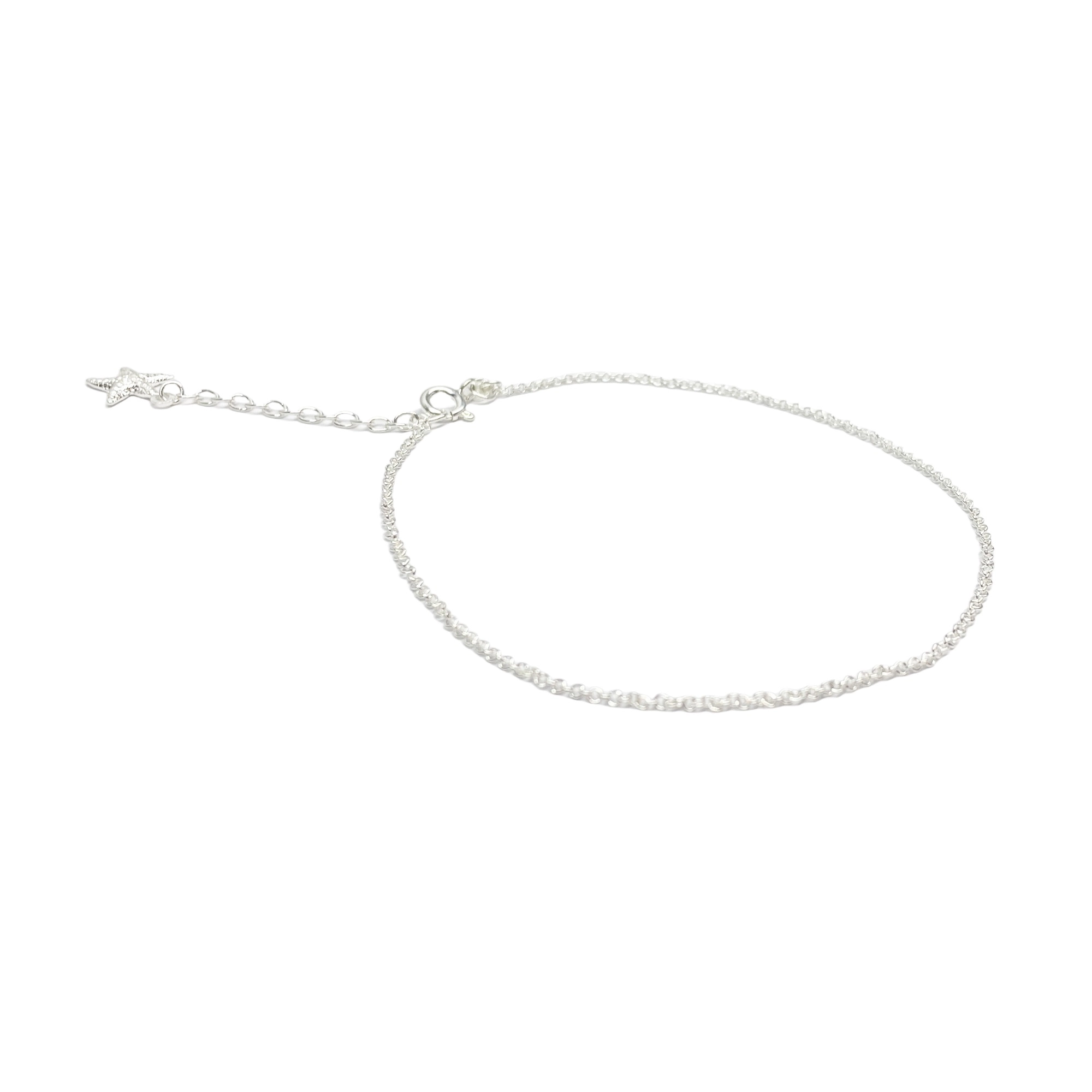 TOBILLERA FERSHOP CADENA LISA ROLO CON ESTRELLA PLATA 925 - 3