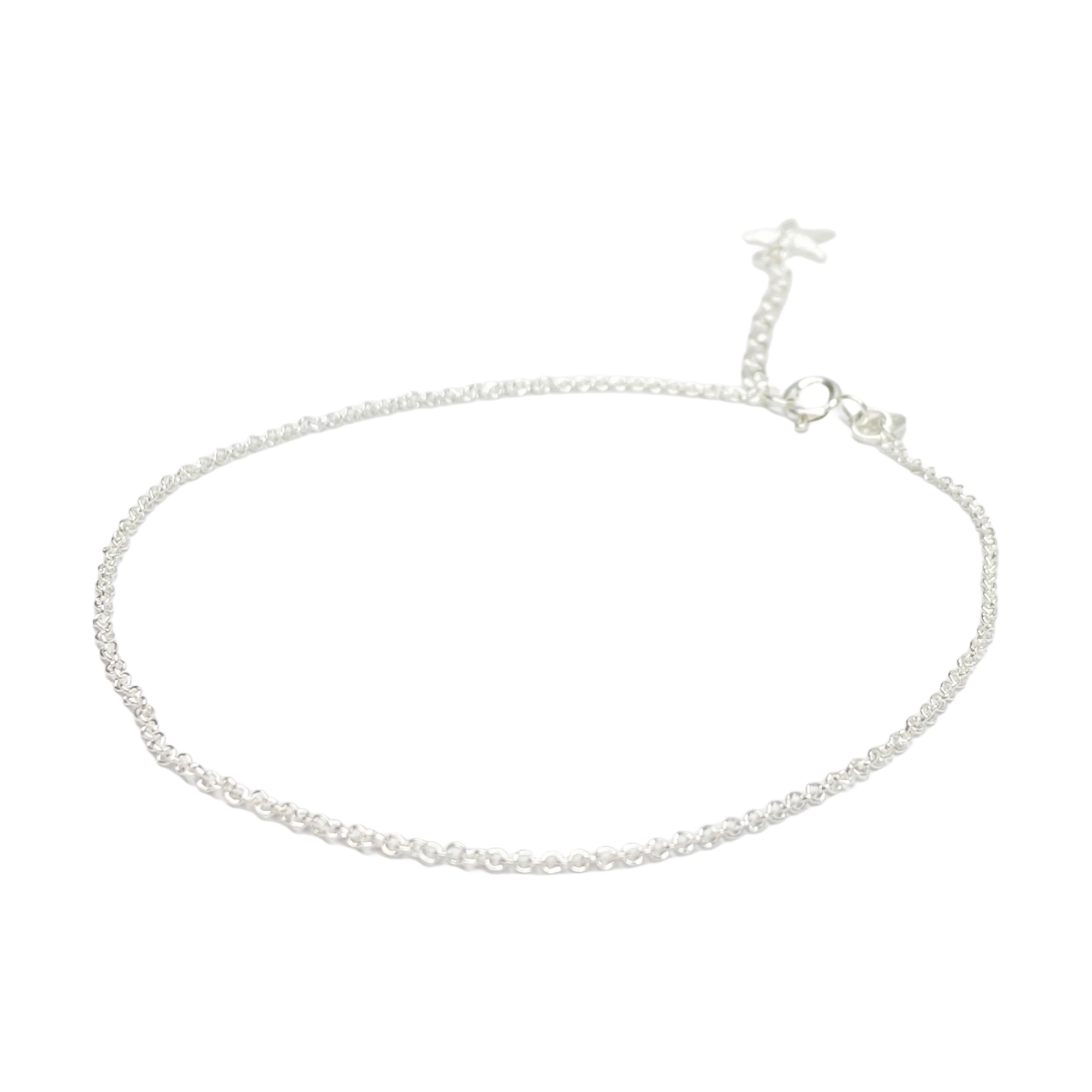 TOBILLERA FERSHOP CADENA LISA ROLO CON ESTRELLA PLATA 925 - 4