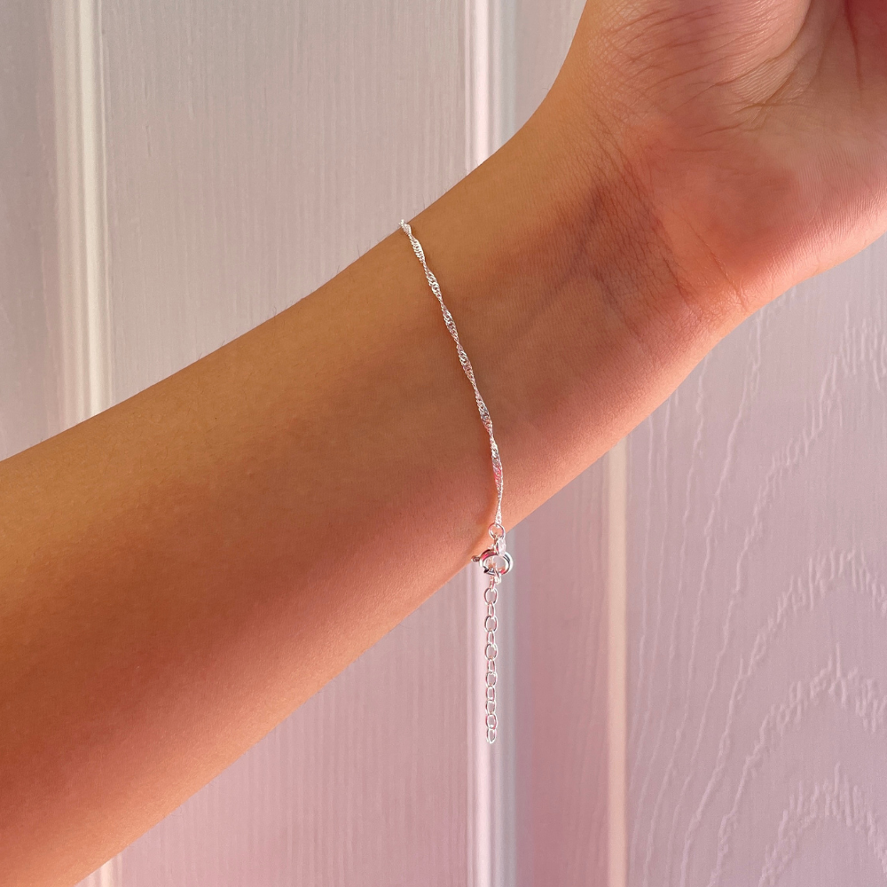 PULSERA FERSHOP CADENA SINGAPUR PLATA - 3