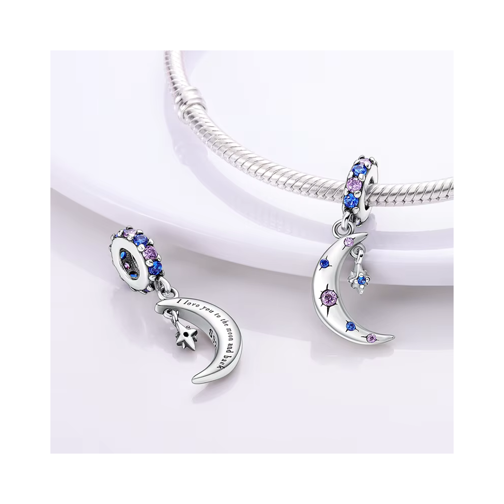Charm Colgante Luna con Circones - 2