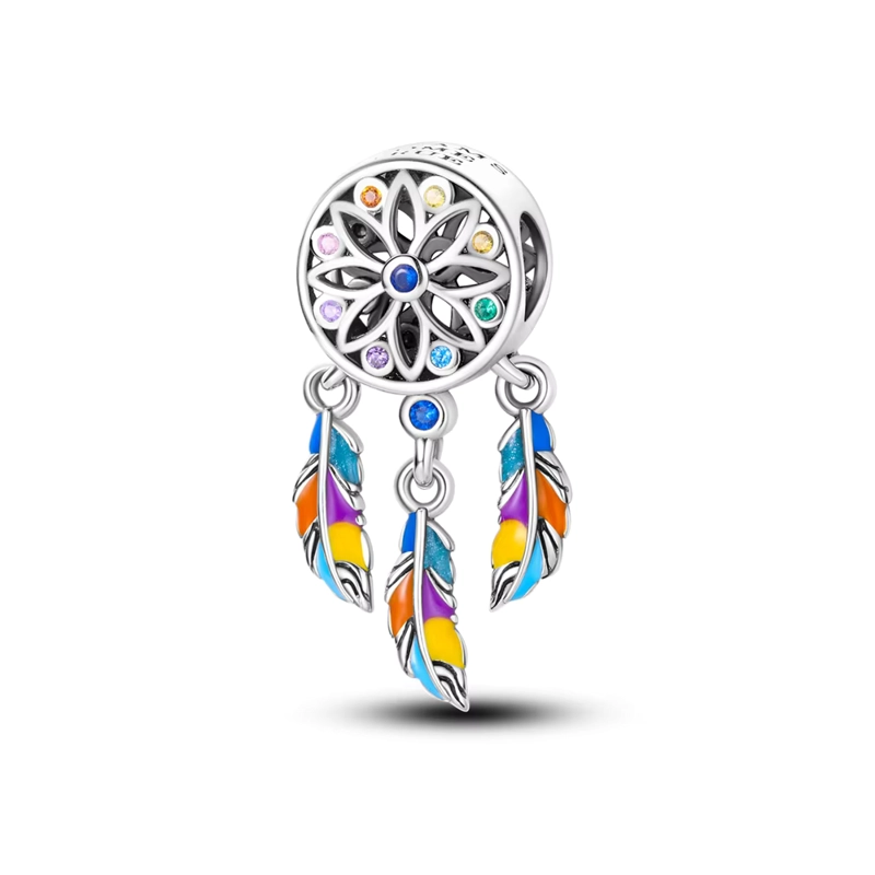 Charm Circular con Circones y Alas Colgantes - 1