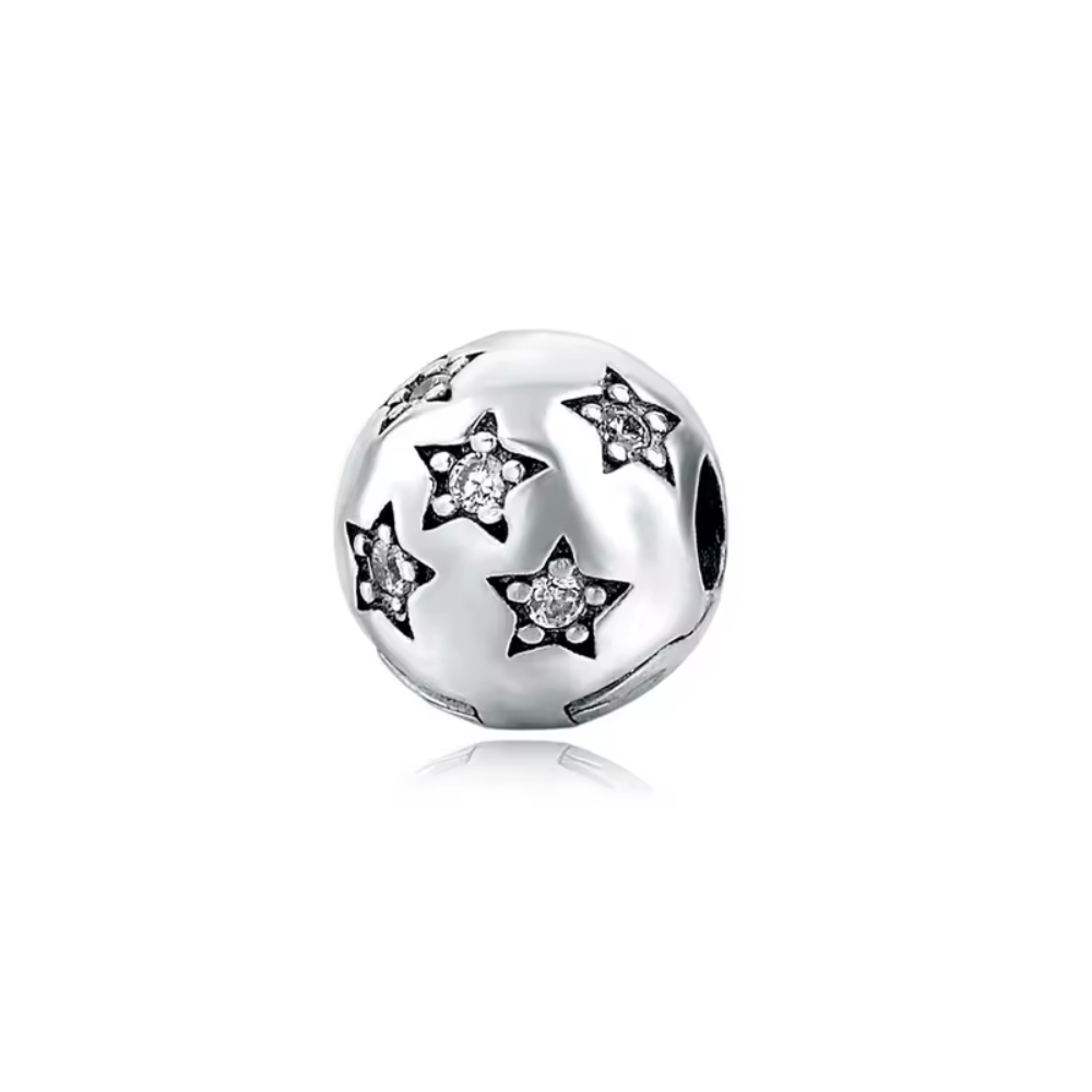 Charm con Broche Circular y Estrellas - 1