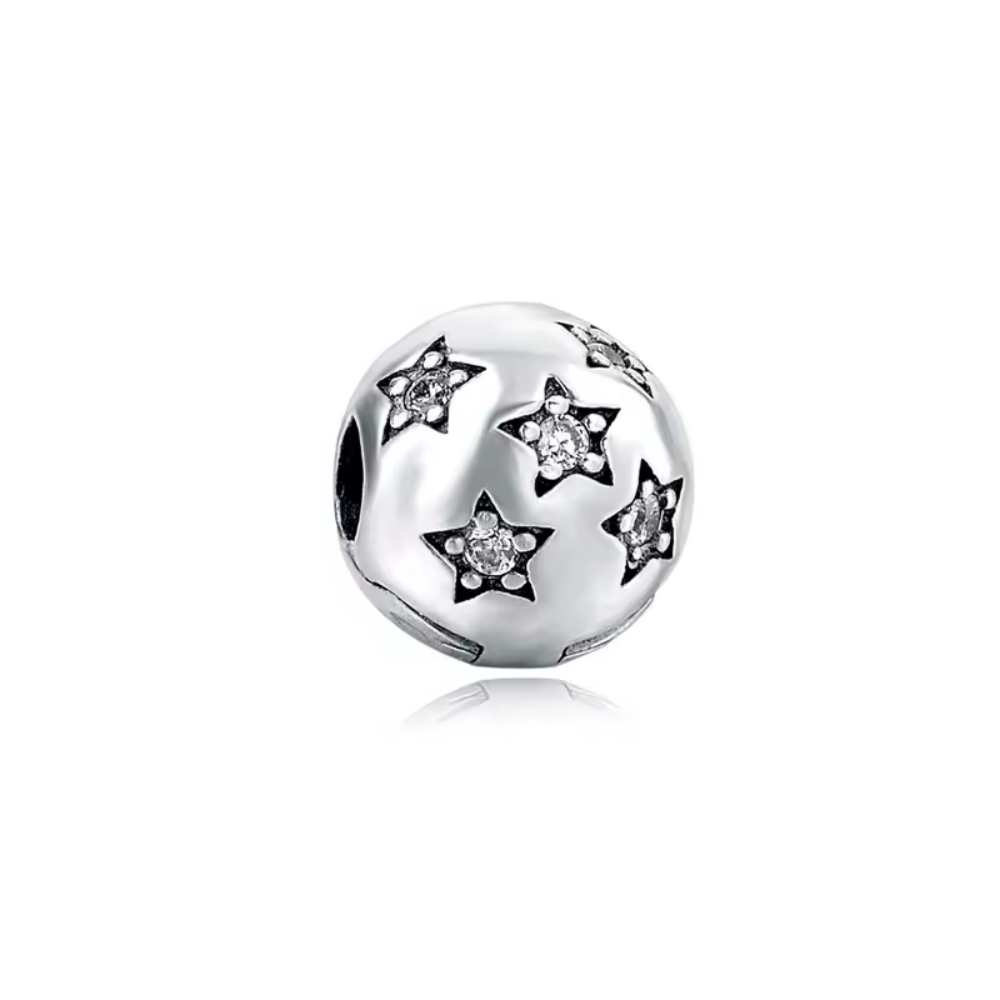 Charm con Broche Circular y Estrellas - 2