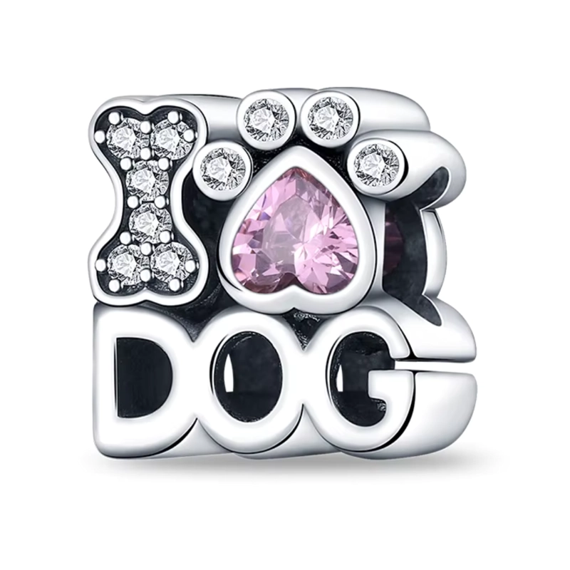 Charm Plateado I Am Dog Con Circones - 1