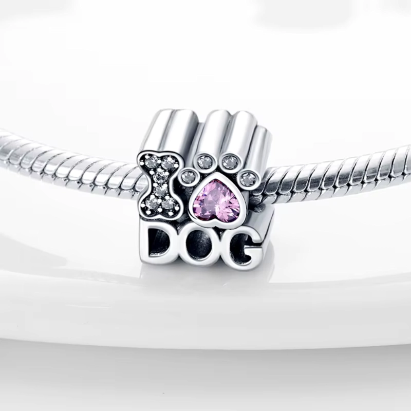 Charm Plateado I Am Dog Con Circones - 2
