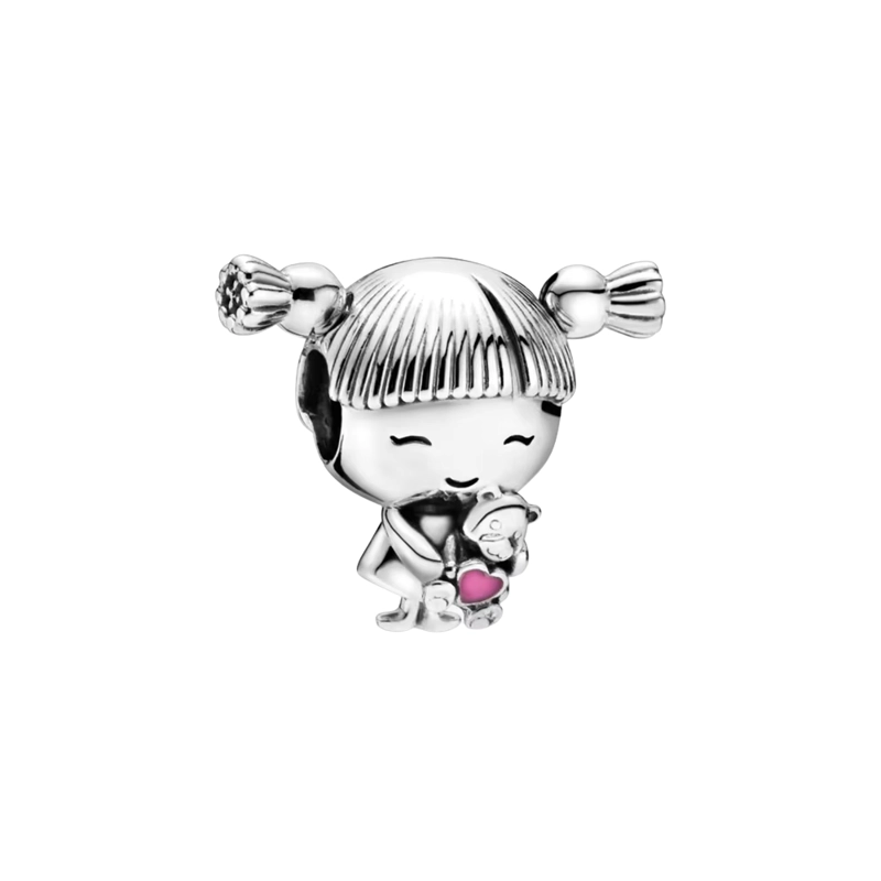 Charm Niña Con Oso de Peluche - 1