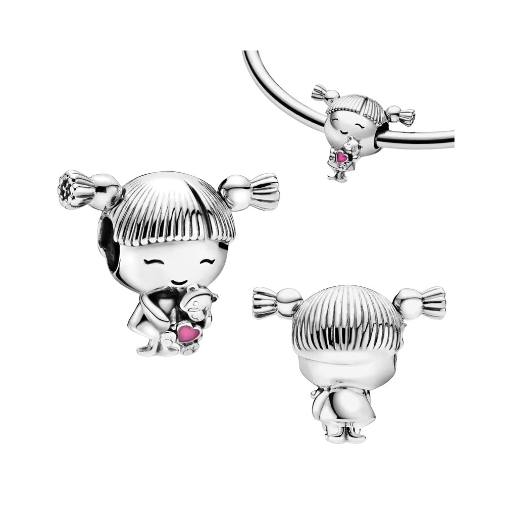 Charm Niña Con Oso de Peluche - 5