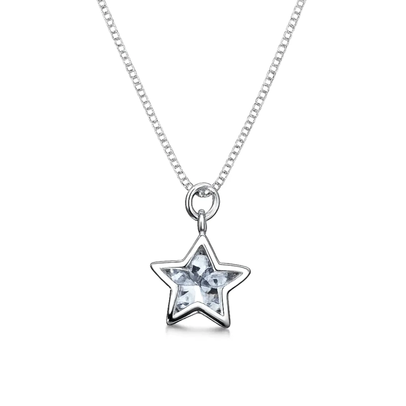 COLLAR PLATA CON ESTRELLA CRISTAL BRILLANTE - 3