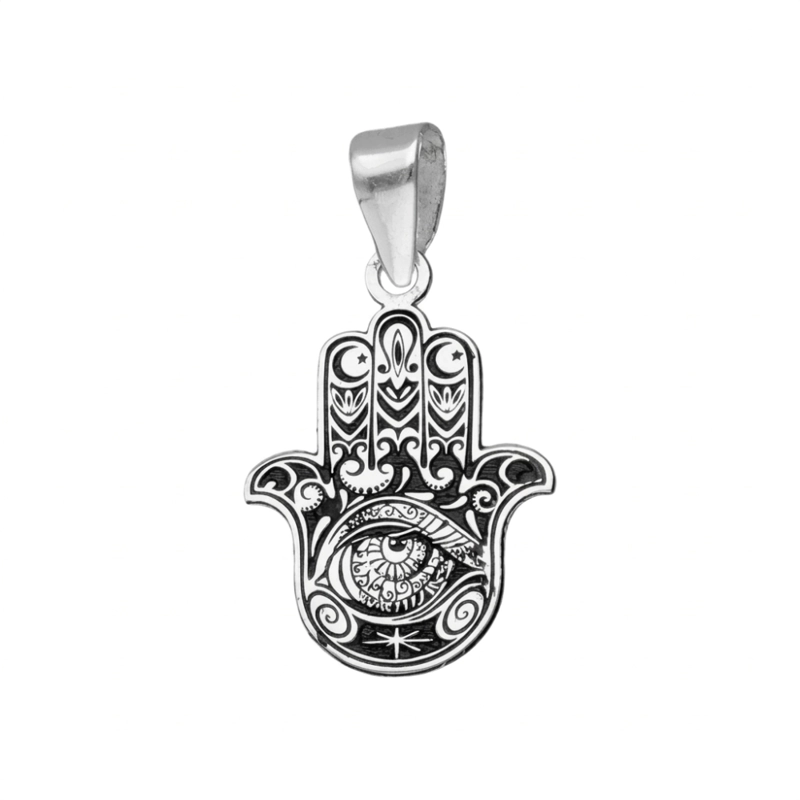 Colgante de Plata 925 Mano de Fátima - 1