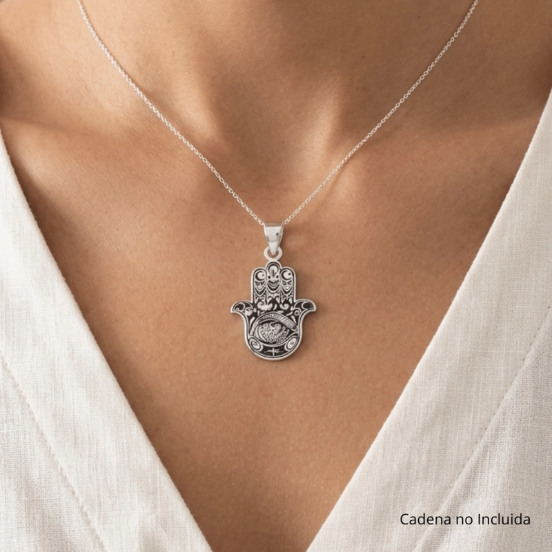 Colgante de Plata 925 Mano de Fátima - 2