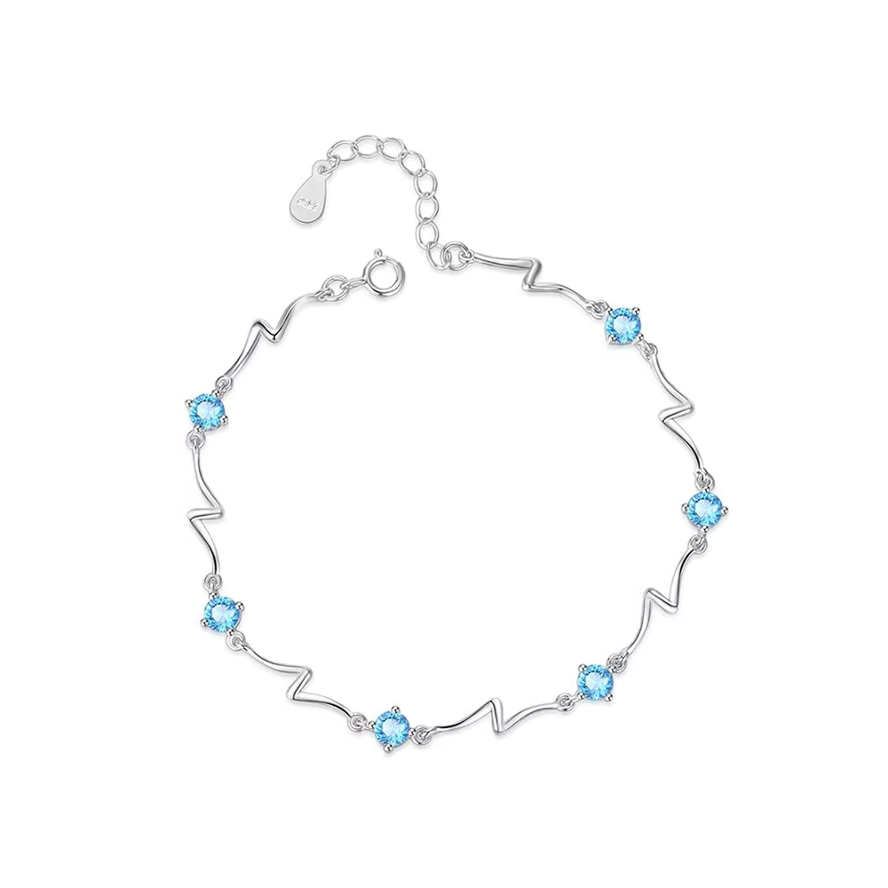 PULSERA OCÉANO CON CIRCONES CELESTE - 2