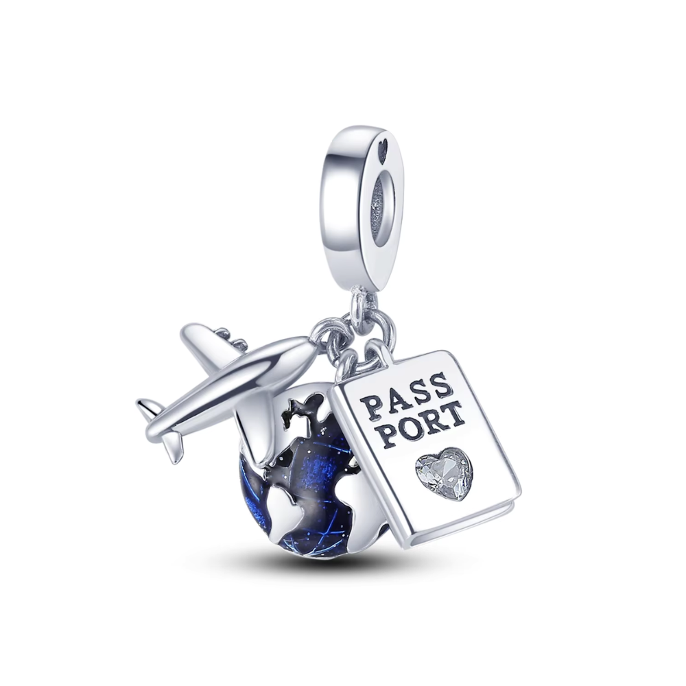 CHARM COLGANTE VIAJE POR EL MUNDO PASAPORTE - 1