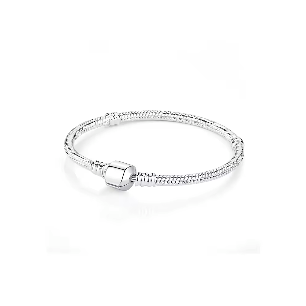 PULSERA PLATEADA PARA CHARMS O DIJES 18 CM - 2