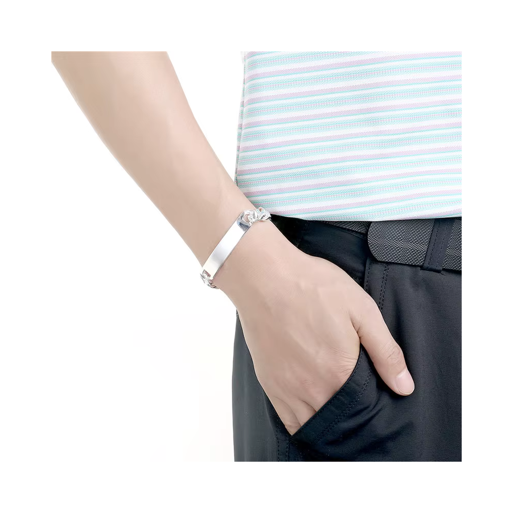PULSERA ENCHAPADA ESTILO CUBANO - 2